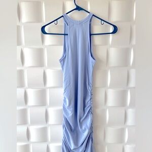 NEW LA Made brand dress in light blue size small S midi bodycon stretchy